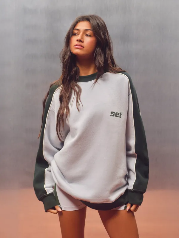MIDWEIGHT SWEATS STAPLE ALL IN GOOD FUN STRIPE CREWNECK - CADDIE made by SETactive