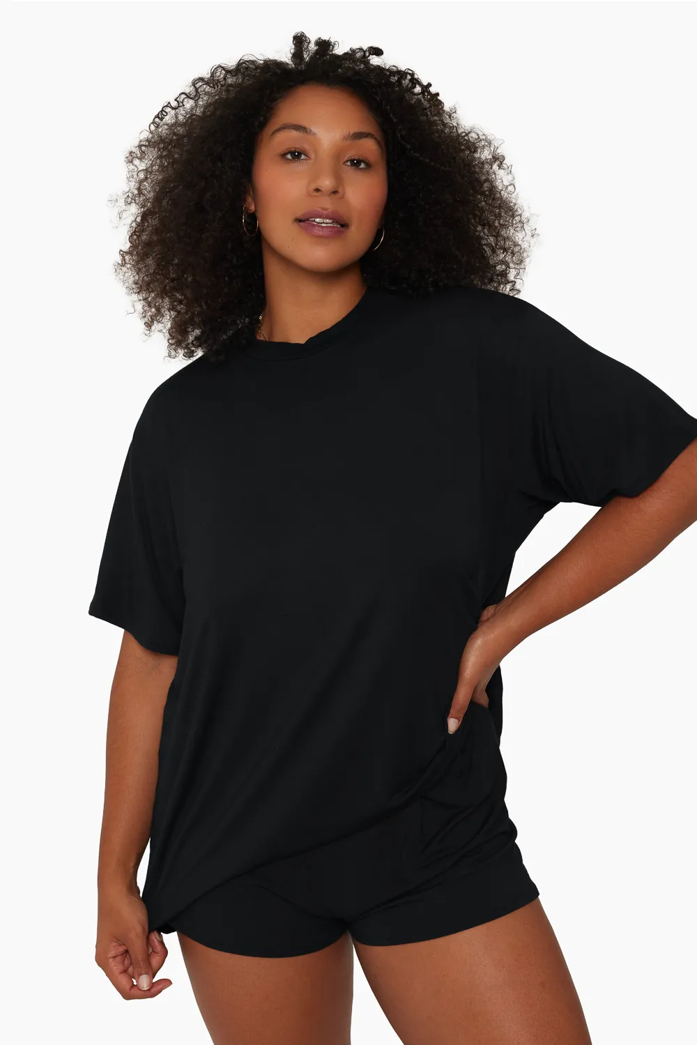 SET SLEEP® OVERSIZED BOYFRIEND SLEEP TEE - ONYX sold by SETactive product image thumbnail 3