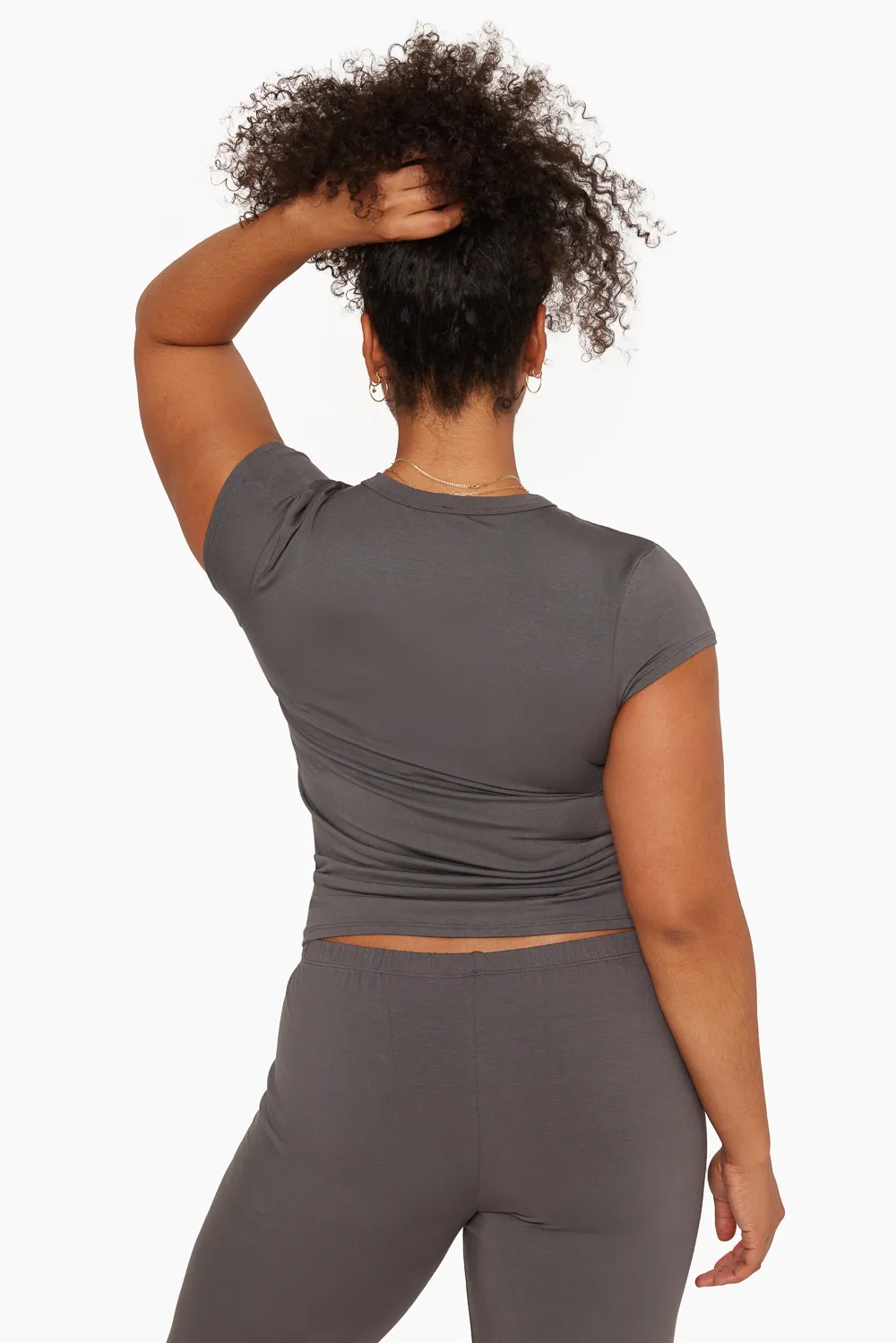 SLEEP JERSEY GIRLFRIEND TEE - GRAPHITE sold by SETactive product image thumbnail 2