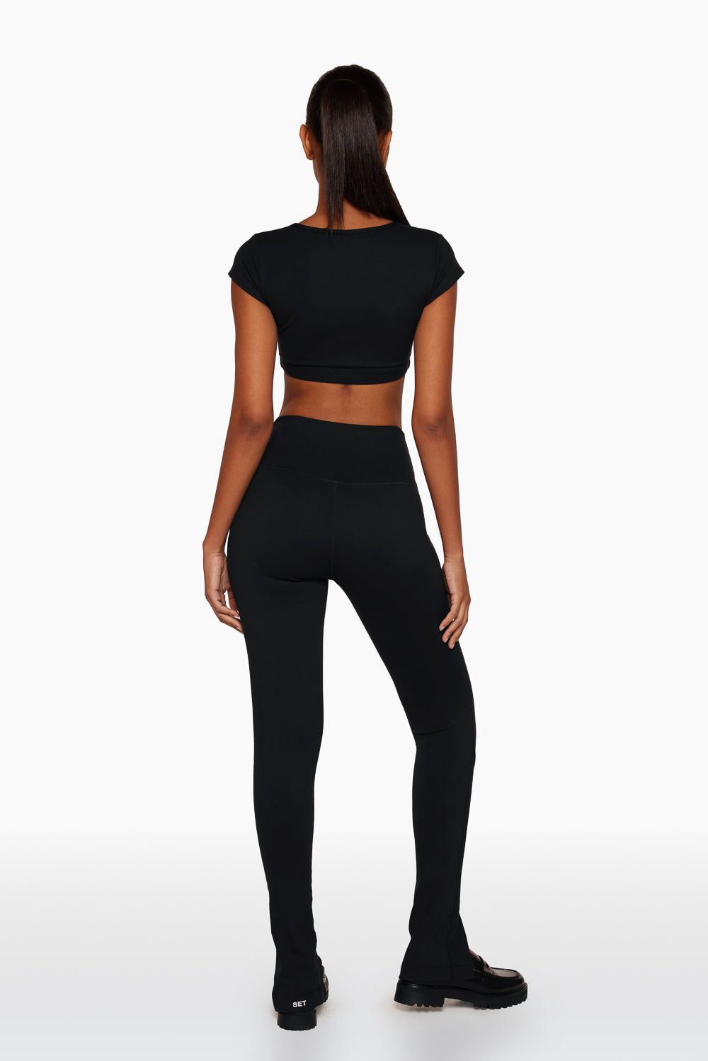 LUXFORM® FRONT SLIT LEGGINGS - ONYX sold by SETactive product image thumbnail 3
