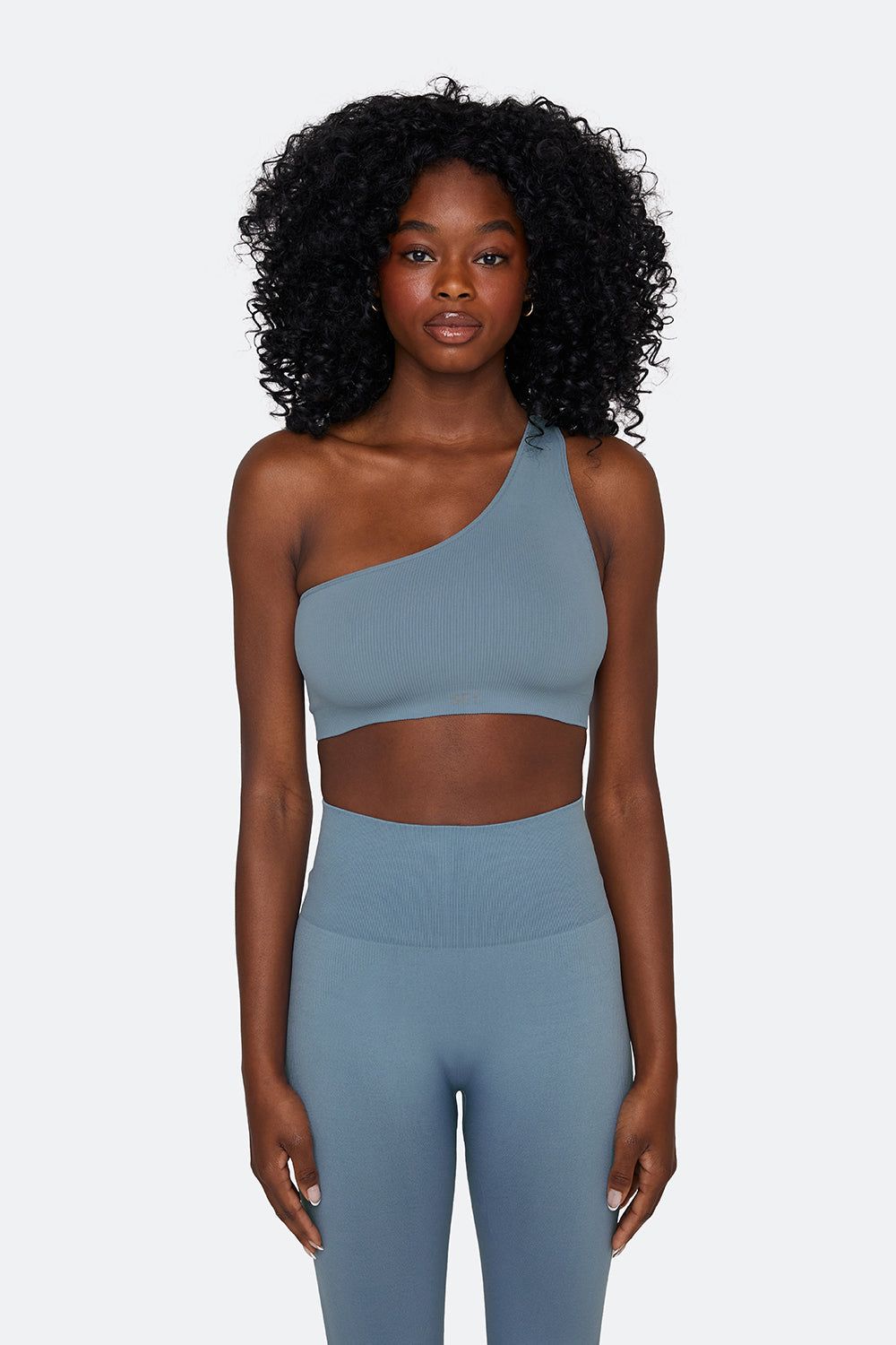 SCULPTFLEX® RIBBED ONE SHOULDER BRA - BLUE JEAN sold by SETactive