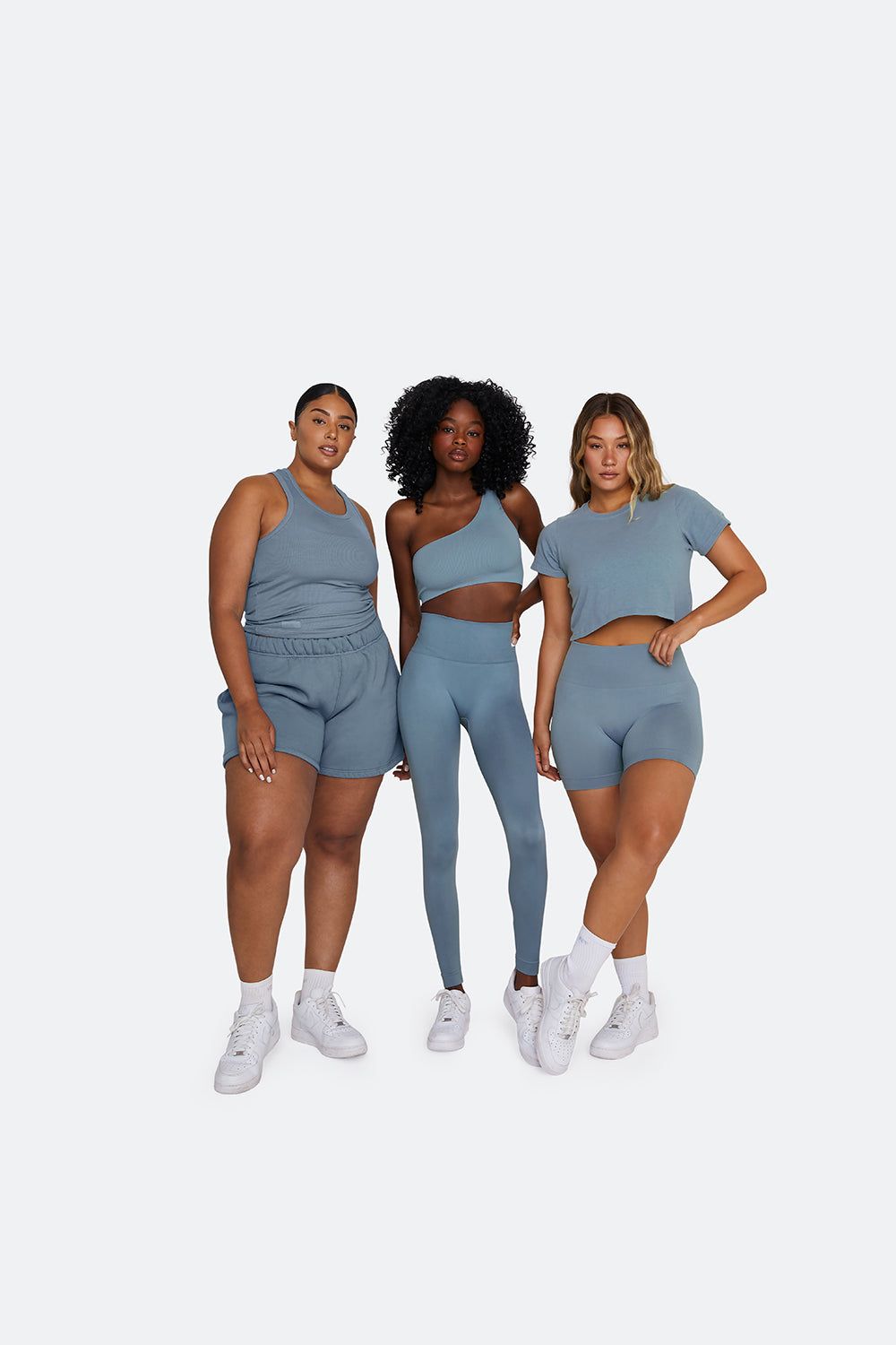 SCULPTFLEX® RIBBED ONE SHOULDER BRA - BLUE JEAN sold by SETactive product image thumbnail 3