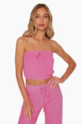 TERRY CINCHED TUBE TOP - PUCKER sold by SETactive