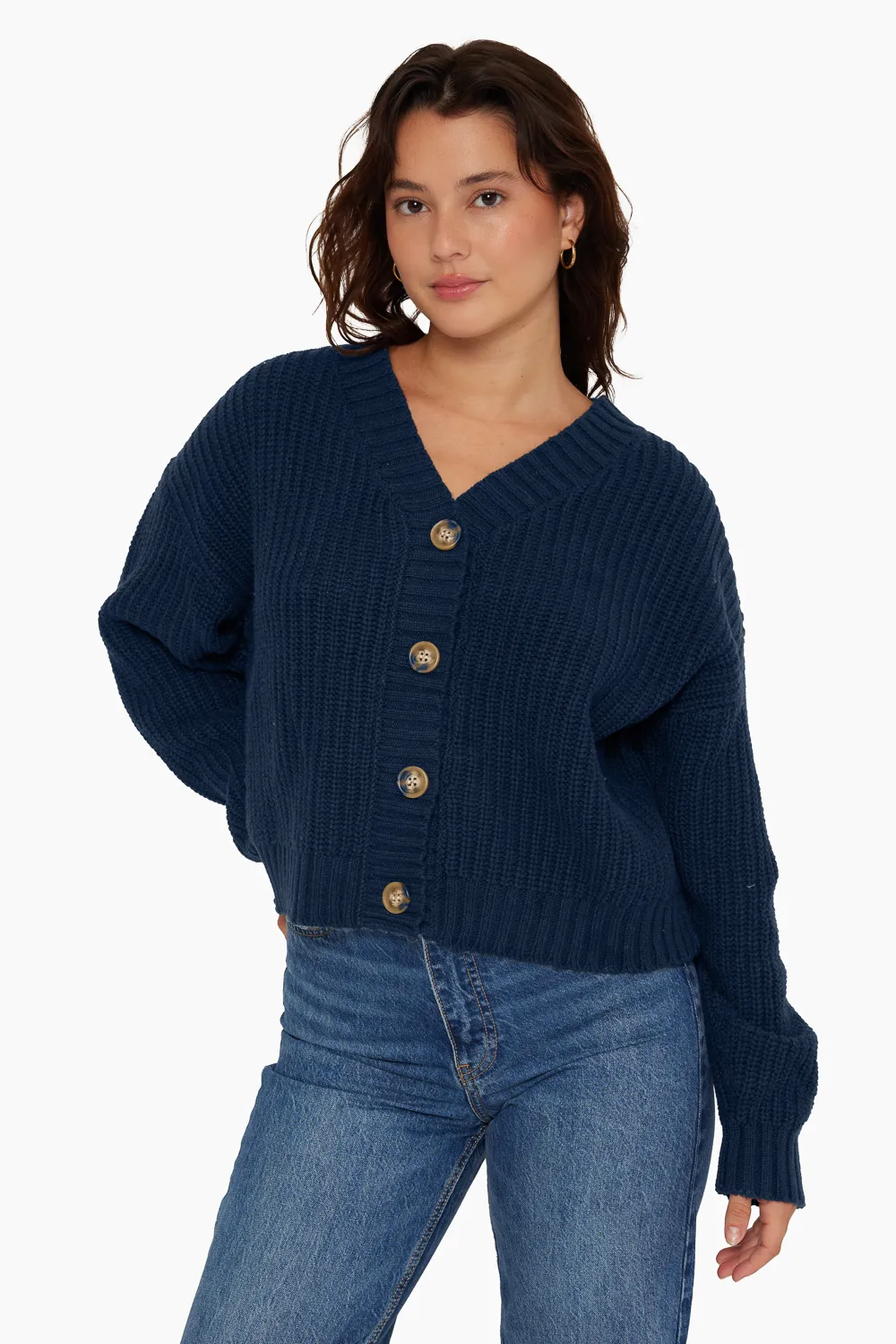 CHUNKY RIB KNIT BOXY CARDIGAN - EMPIRE sold by SETactive