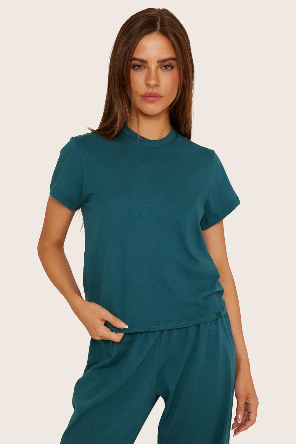 CLASSIC COTTON MID TEE - AGAVE sold by SETactive product image thumbnail 3