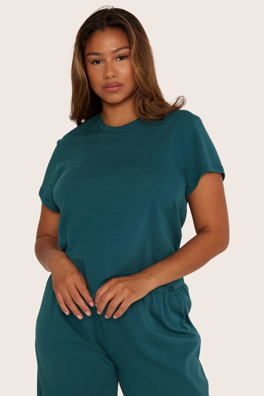 CLASSIC COTTON MID TEE - AGAVE sold by SETactive product image thumbnail 4
