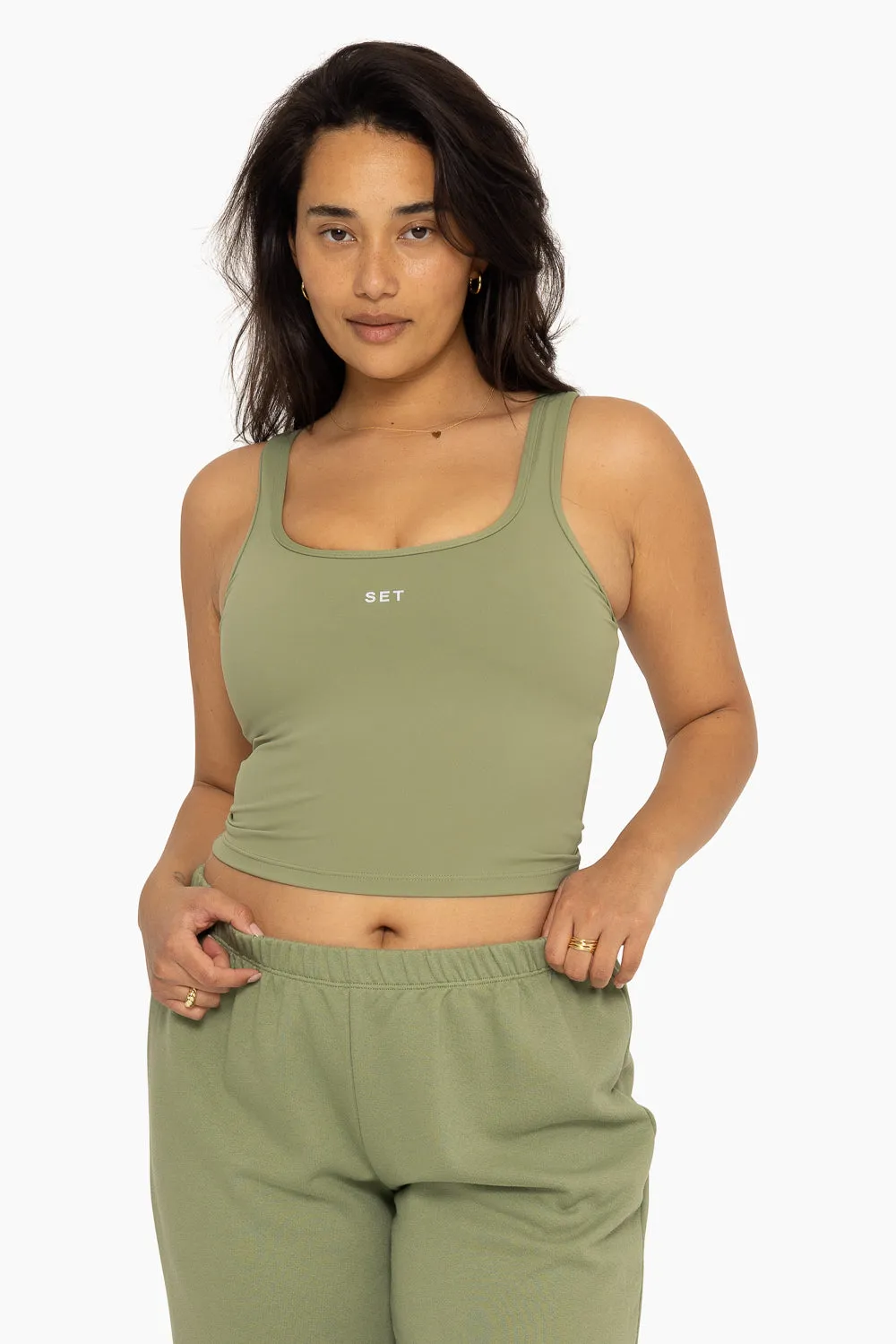 SPORTBODY® DOUBLE SCOOP TANK BRA - PISTACHIO sold by SETactive product image thumbnail 4