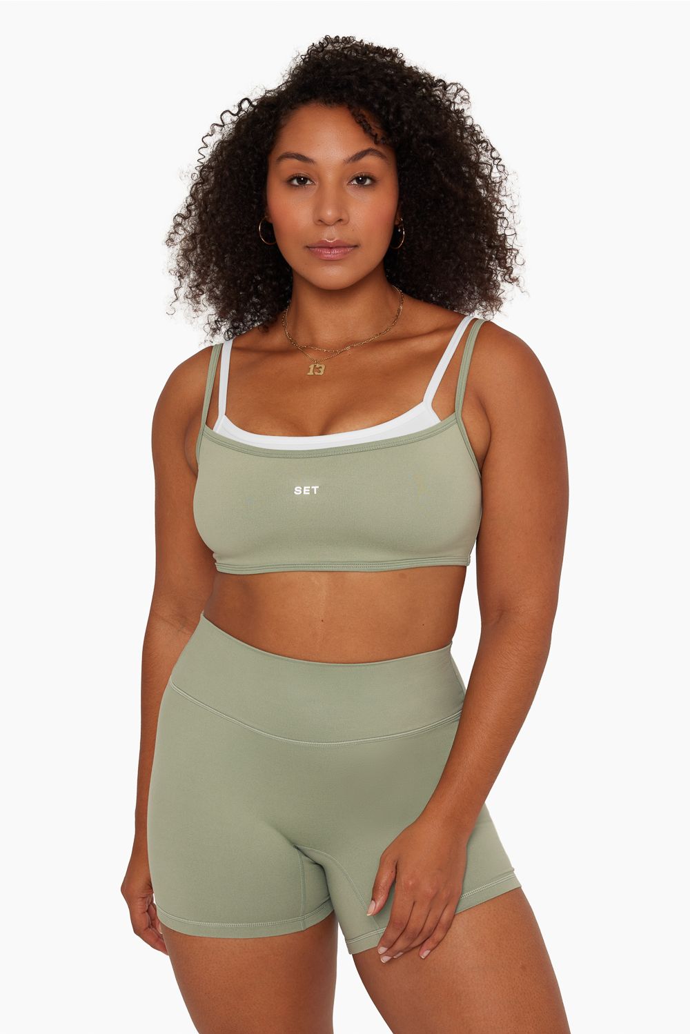 FORMCLOUD™ DOUBLE SCOOP BRA - MOSS sold by SETactive