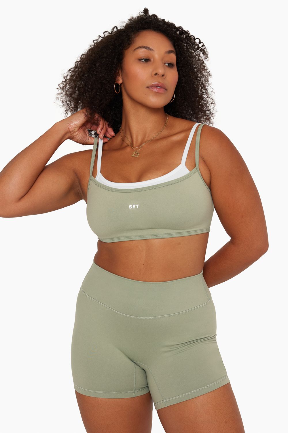 FORMCLOUD™ DOUBLE SCOOP BRA - MOSS sold by SETactive product image thumbnail 4
