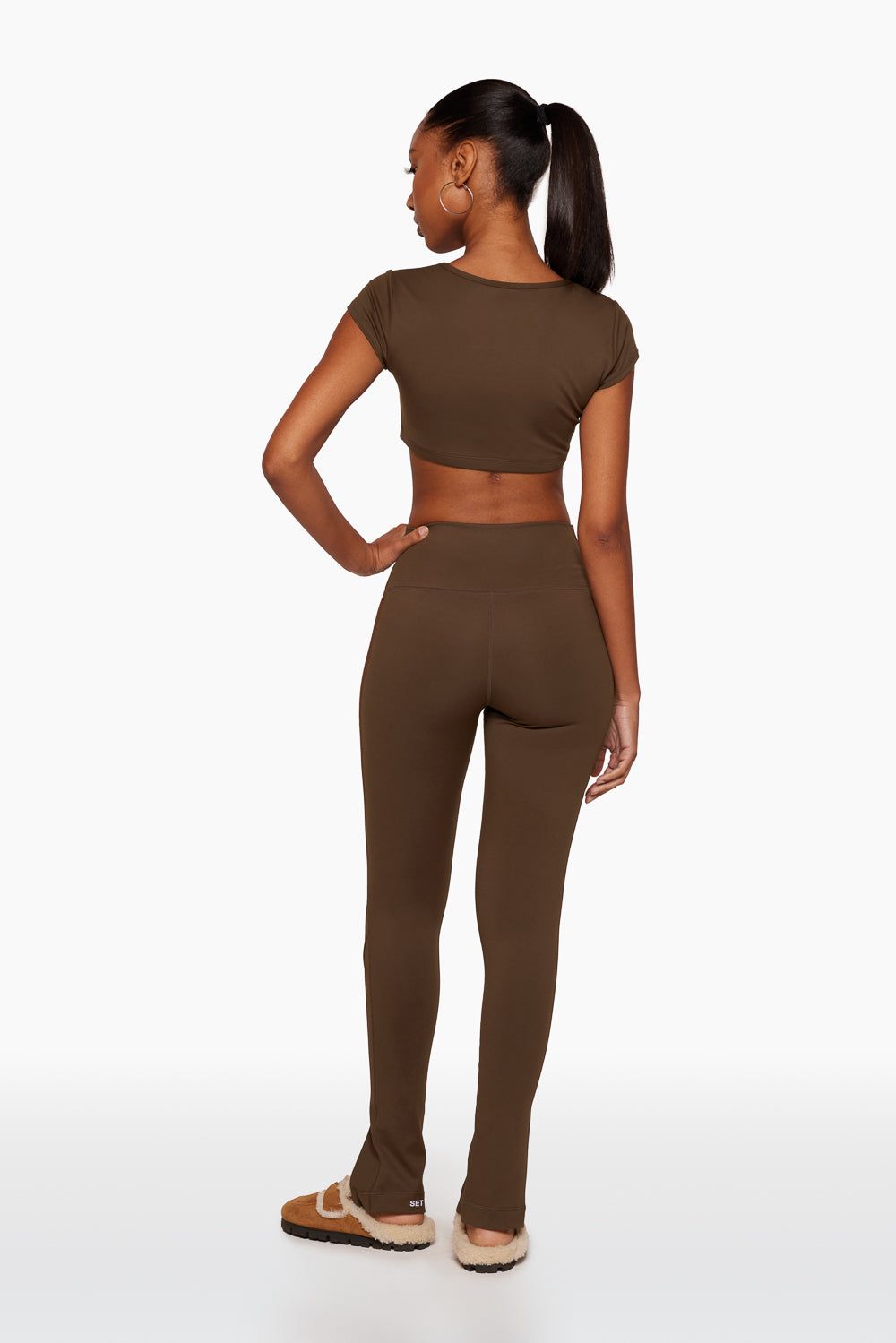 LUXFORM® FRONT SLIT LEGGINGS - CAPPUCCINO sold by SETactive product image thumbnail 3