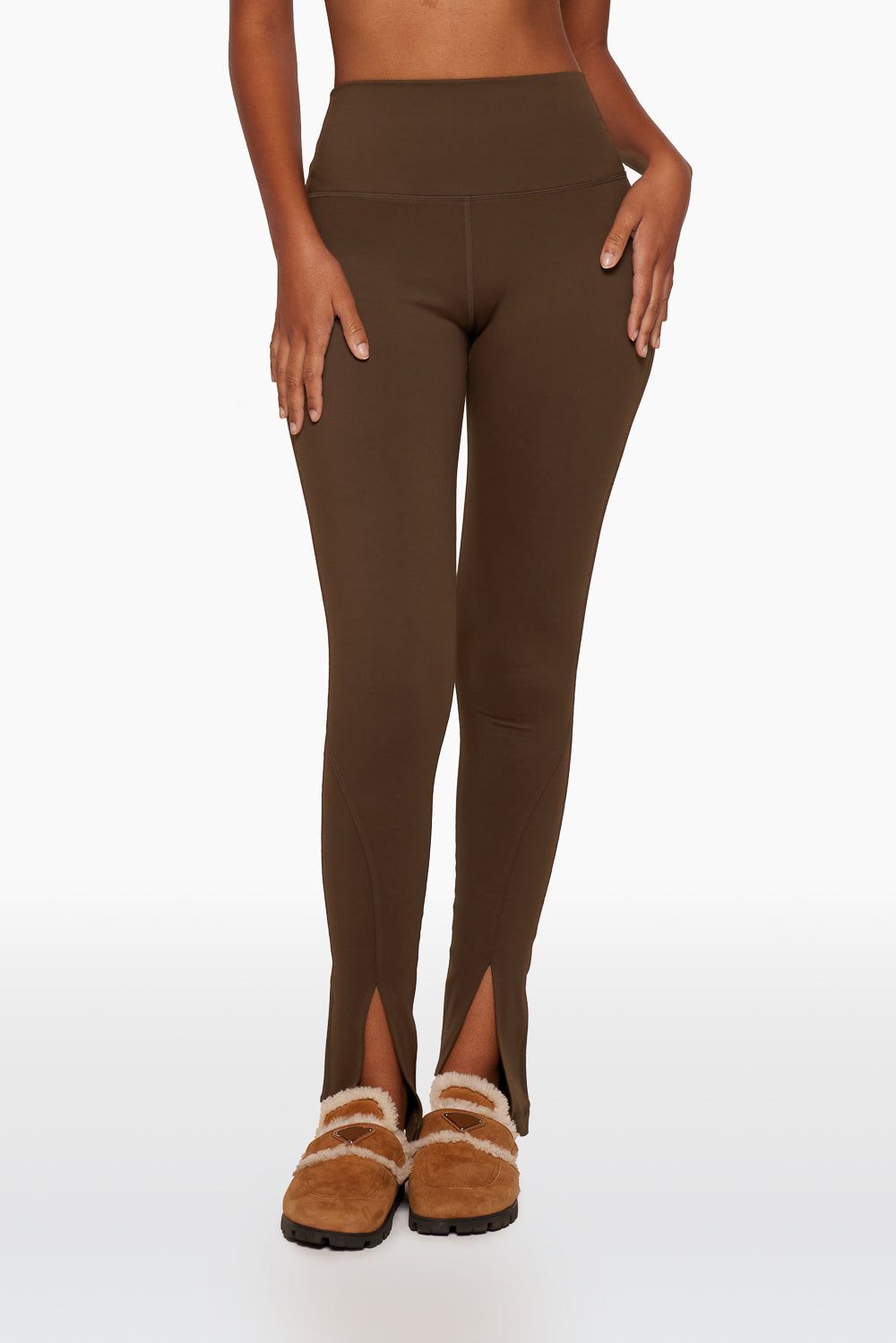 LUXFORM® FRONT SLIT LEGGINGS - CAPPUCCINO sold by SETactive