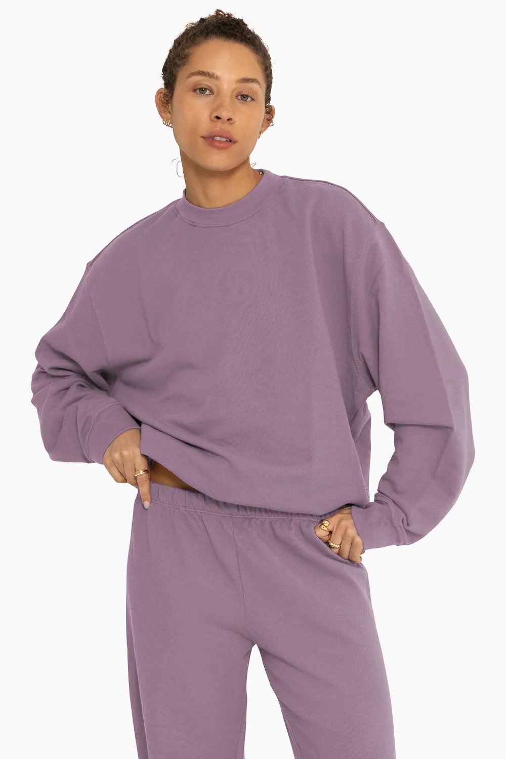 LIGHTWEIGHT SWEATS CLASSIC CREWNECK - NIGHTFALL sold by SETactive product image thumbnail 3