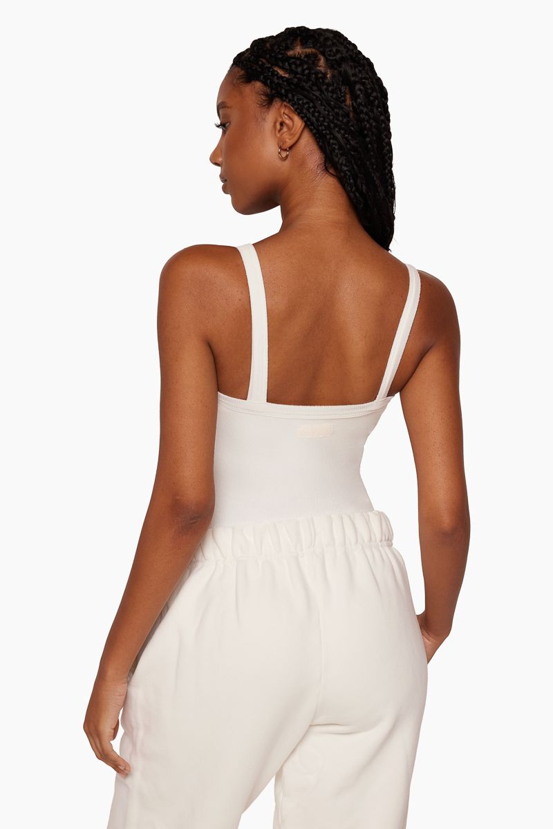 RIBBED SCOOP BODYSUIT - BLANC sold by SETactive product image thumbnail 3