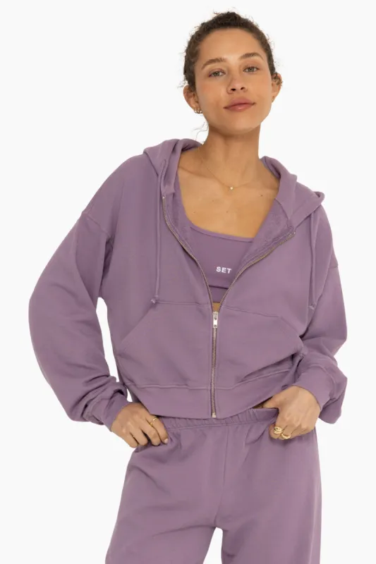 LIGHTWEIGHT SWEATS ZIP UP - NIGHTFALL sold by SETactive