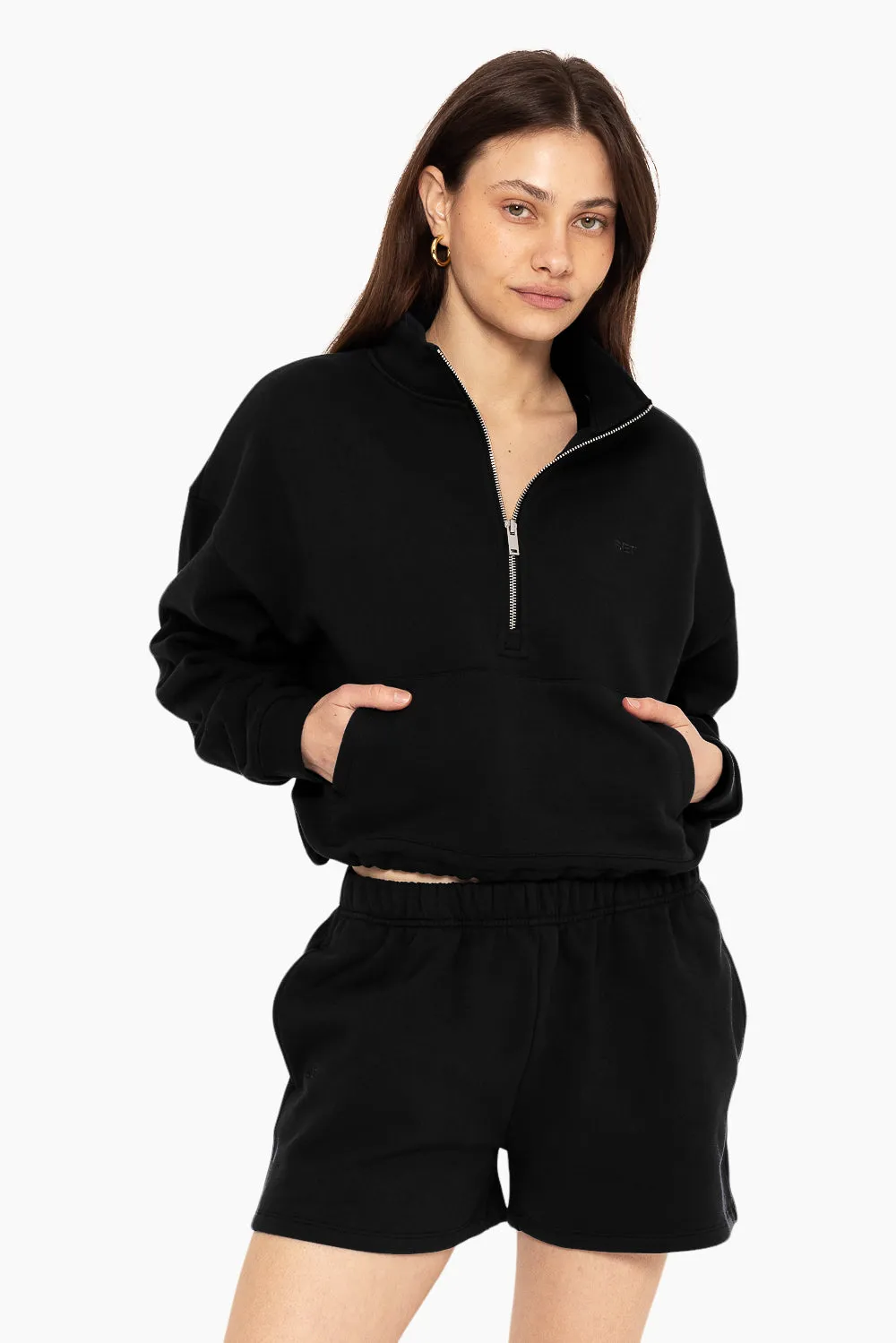 HEAVYWEIGHT SWEATS HALF ZIP - ONYX sold by SETactive