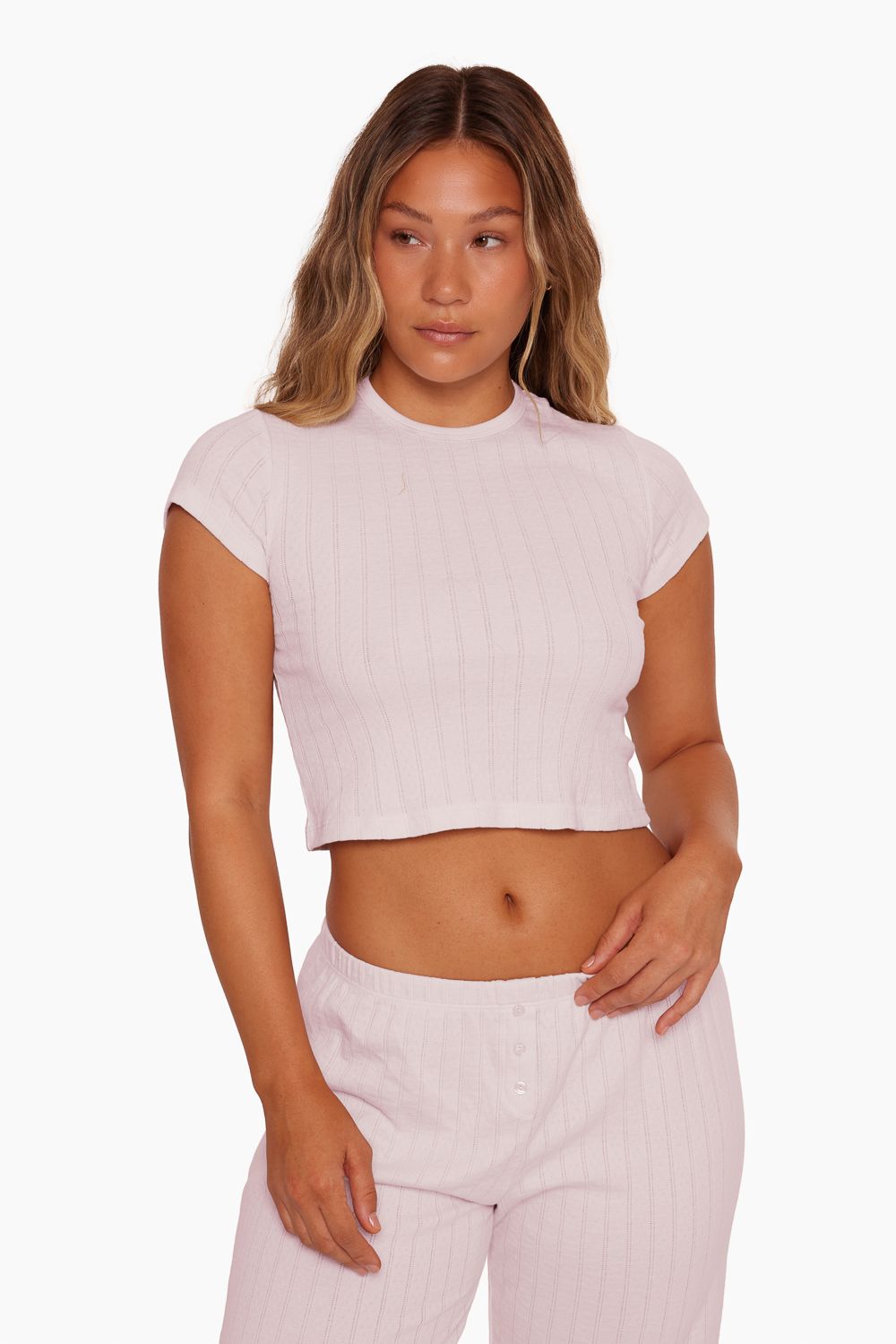 POINTELLE BABY TEE - BLOSSOM sold by SETactive product image thumbnail 3