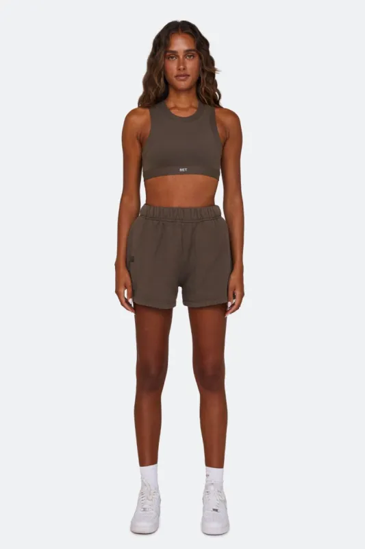 SWEAT SHORTS - BROWNSTONE sold by SETactive