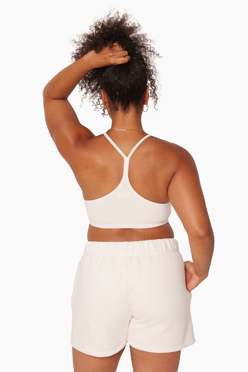 RIBBED RACER BRALETTE - BLANC sold by SETactive product image thumbnail 2