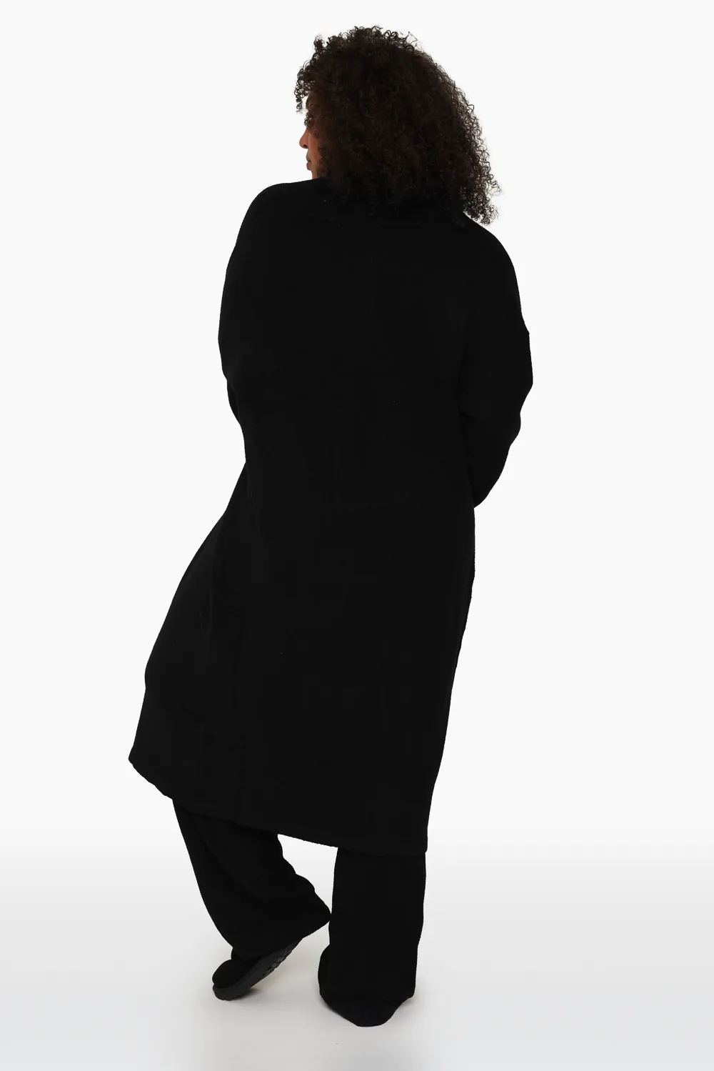 JERSEY KNIT LONGLINE CARDIGAN - ONYX sold by SETactive product image thumbnail 2