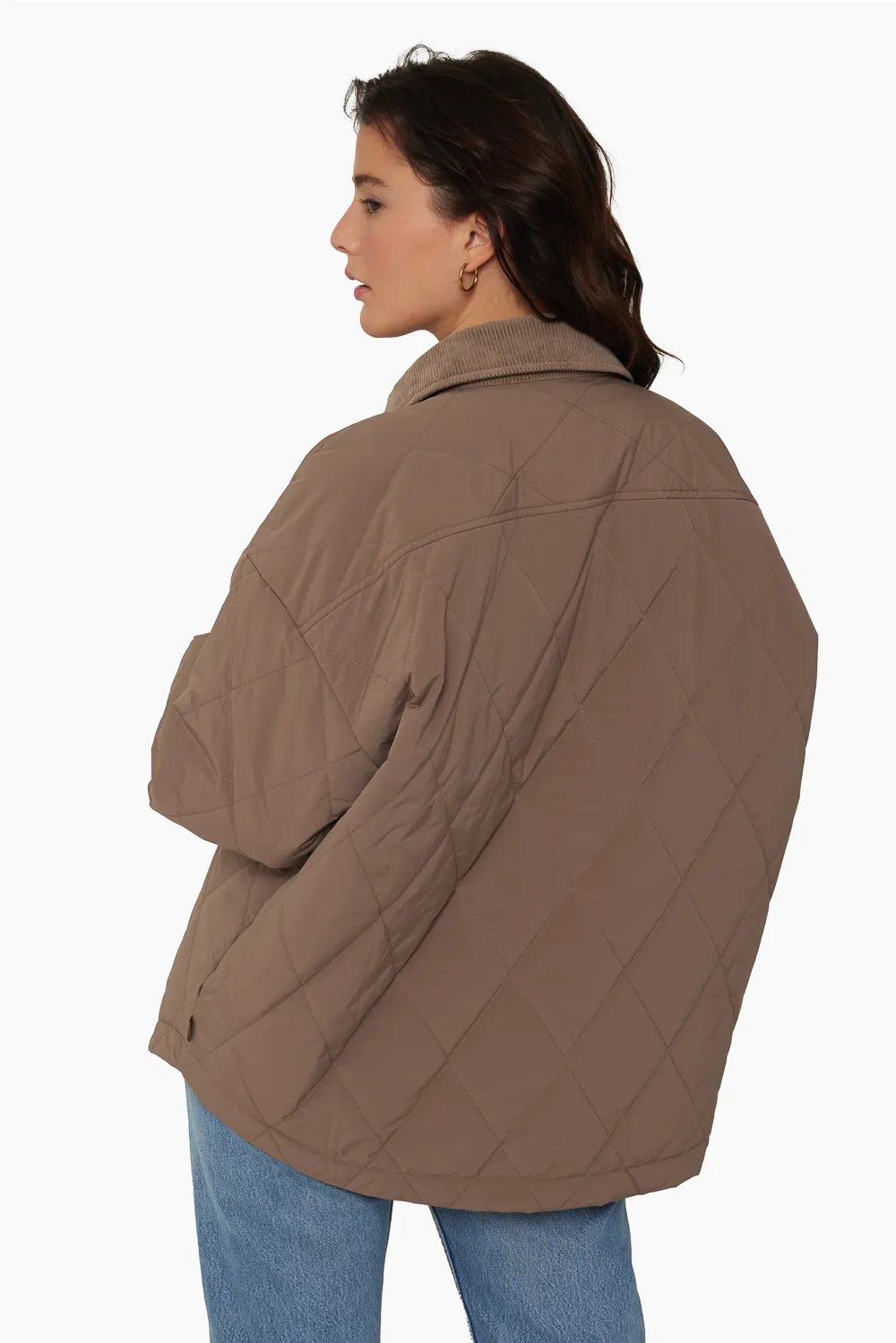 CORDUROY QUILTED CORDUROY JACKET - BARK sold by SETactive product image thumbnail 3