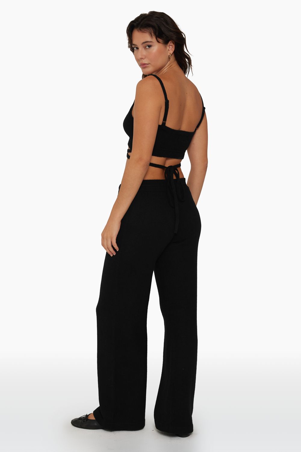 JERSEY KNIT RELAXED KNIT PANTS - ONYX sold by SETactive product image thumbnail 3