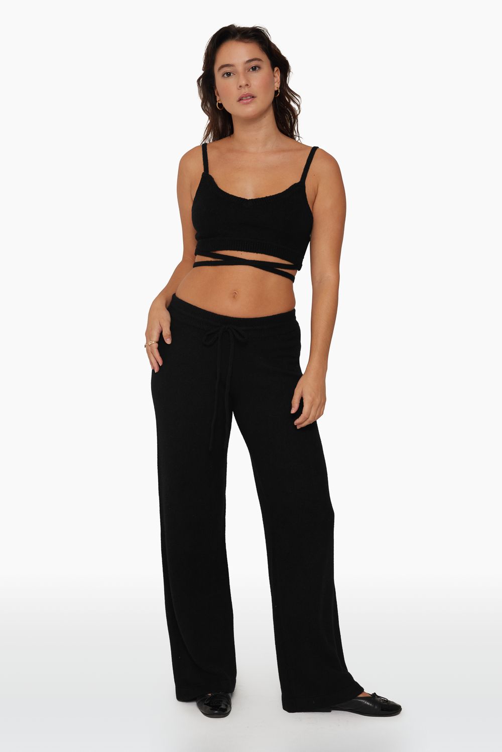 JERSEY KNIT RELAXED KNIT PANTS - ONYX sold by SETactive product image thumbnail 2