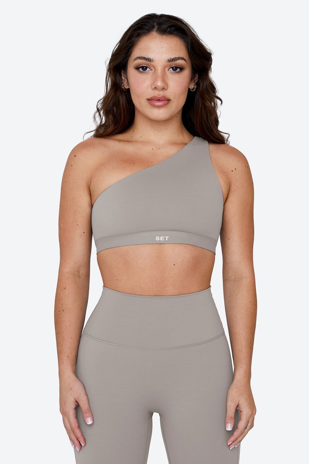 SPORTBODY® ONE SHOULDER BRA - STONE sold by SETactive