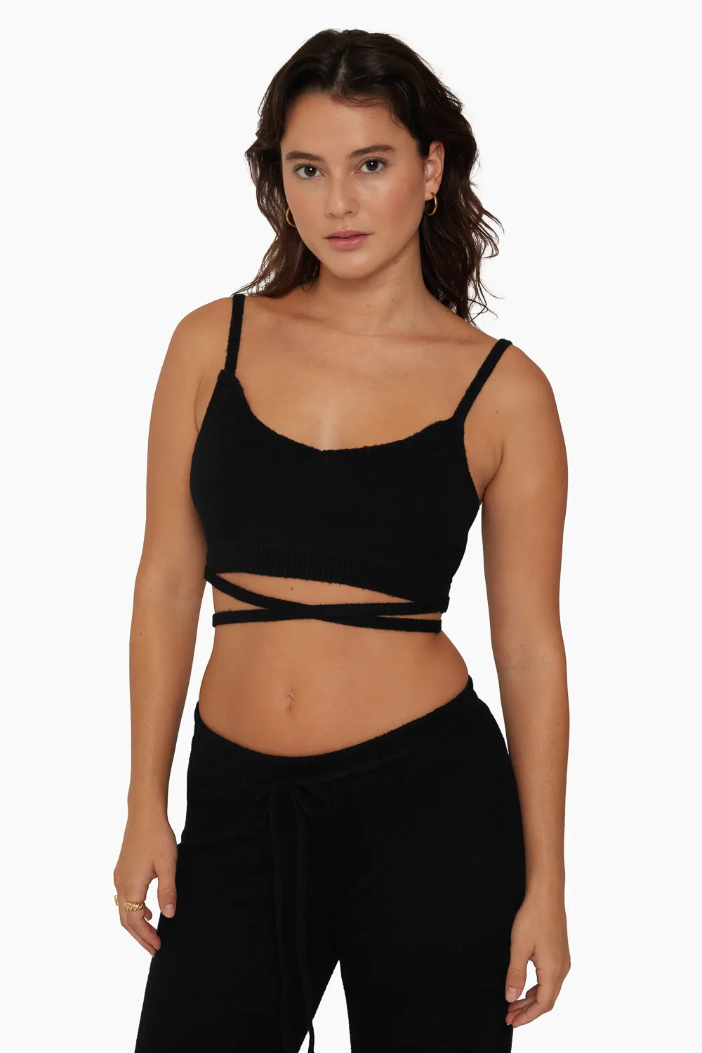 JERSEY KNIT WRAP BRALETTE - ONYX sold by SETactive product image thumbnail 3