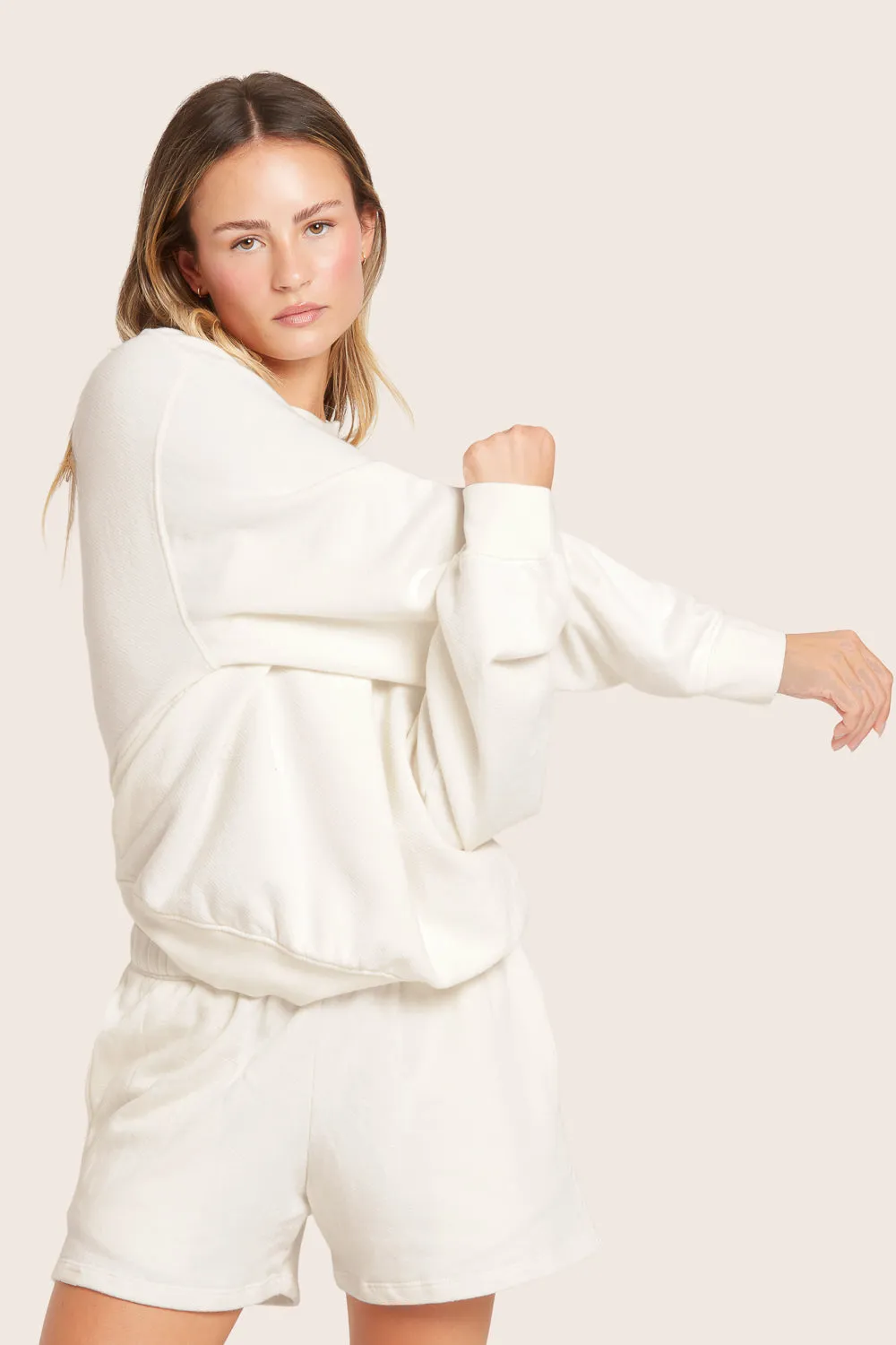 LIGHTWEIGHT SWEATS CLASSIC CREWNECK - BLANC sold by SETactive product image thumbnail 3