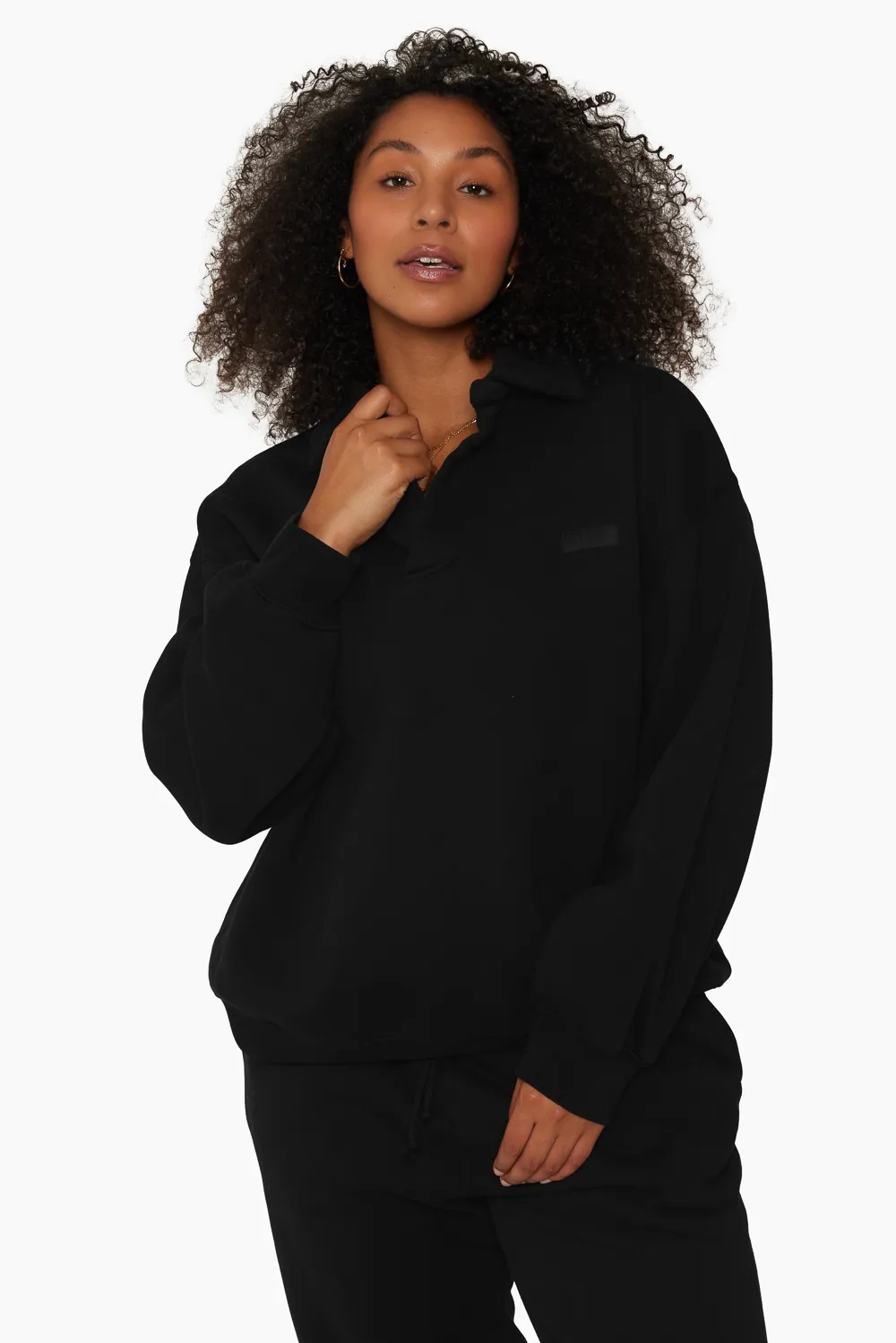 HEAVYWEIGHT SWEATS COLLARED SWEATSHIRT - ONYX sold by SETactive product image thumbnail 2