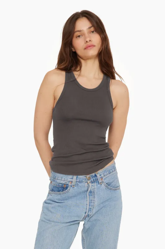 RIBBED MODAL SUNDAY FULL TANK - GRAPHITE sold by SETactive