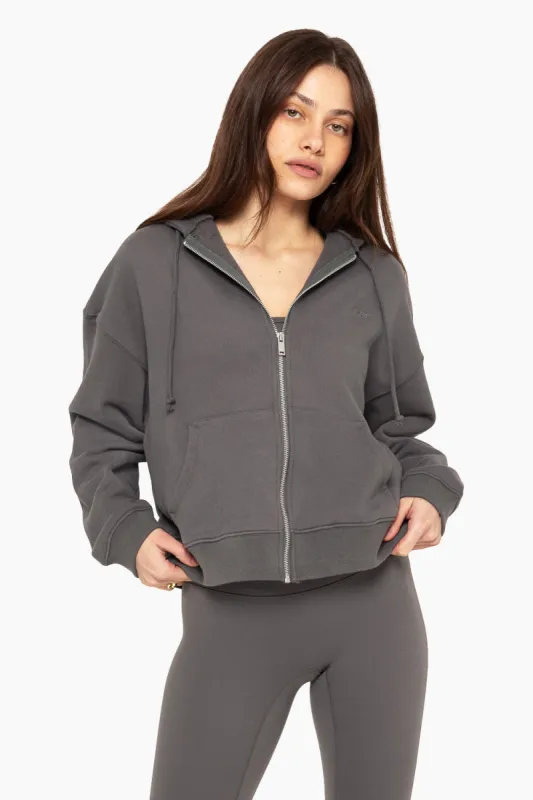 HEAVYWEIGHT SWEATS ZIP HOODIE - GRAPHITE sold by SETactive