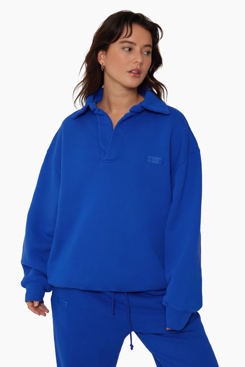 HEAVYWEIGHT SWEATS COLLARED SWEATSHIRT - REGAL sold by SETactive product image thumbnail 2