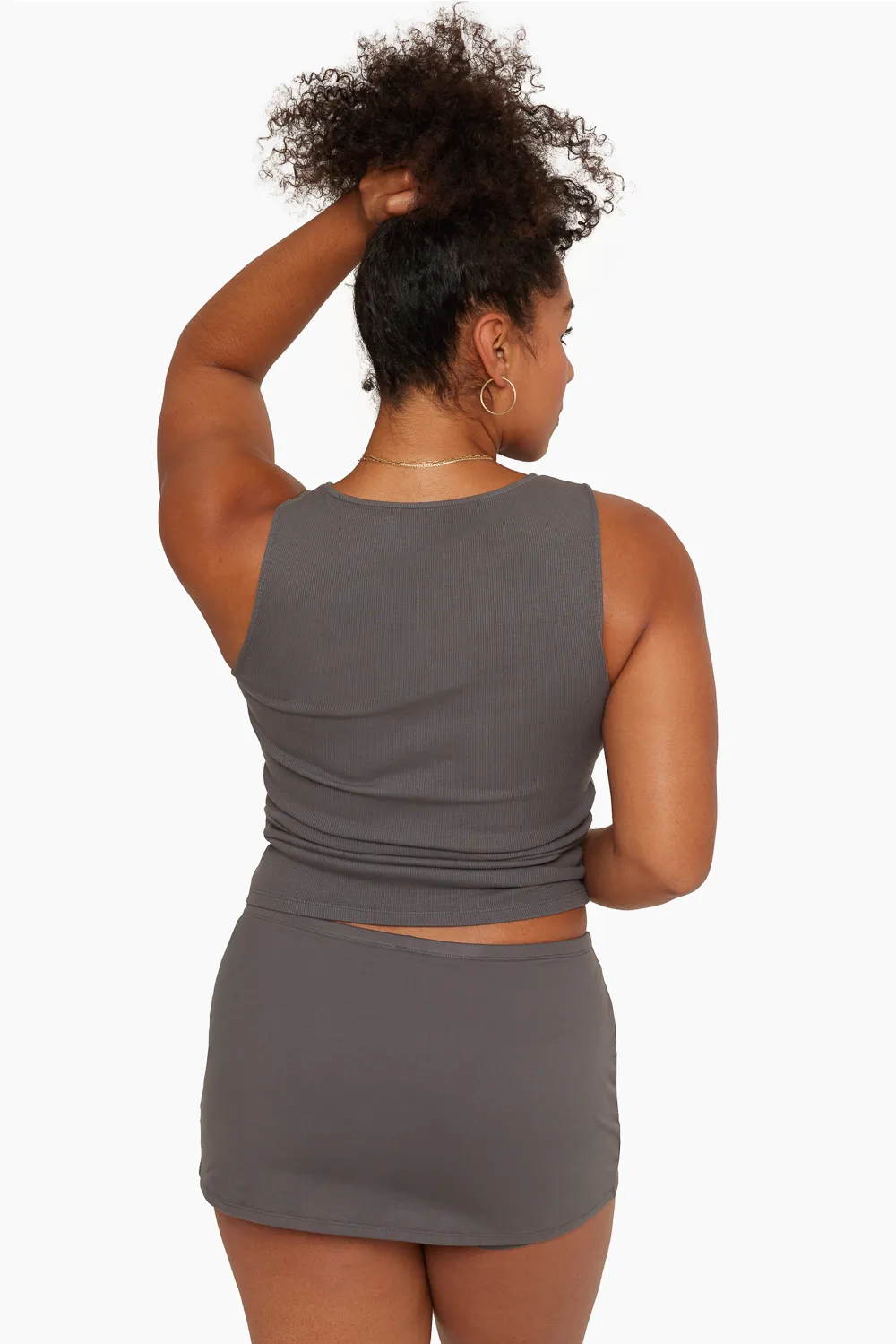 COTTON RIB RIBBED TANK - GRAPHITE sold by SETactive product image thumbnail 2