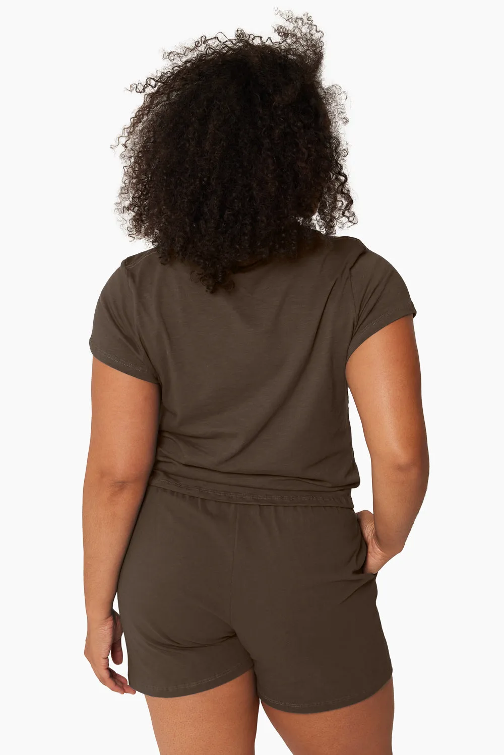 CLASSIC COTTON MID TEE - BROWNSTONE sold by SETactive product image thumbnail 2