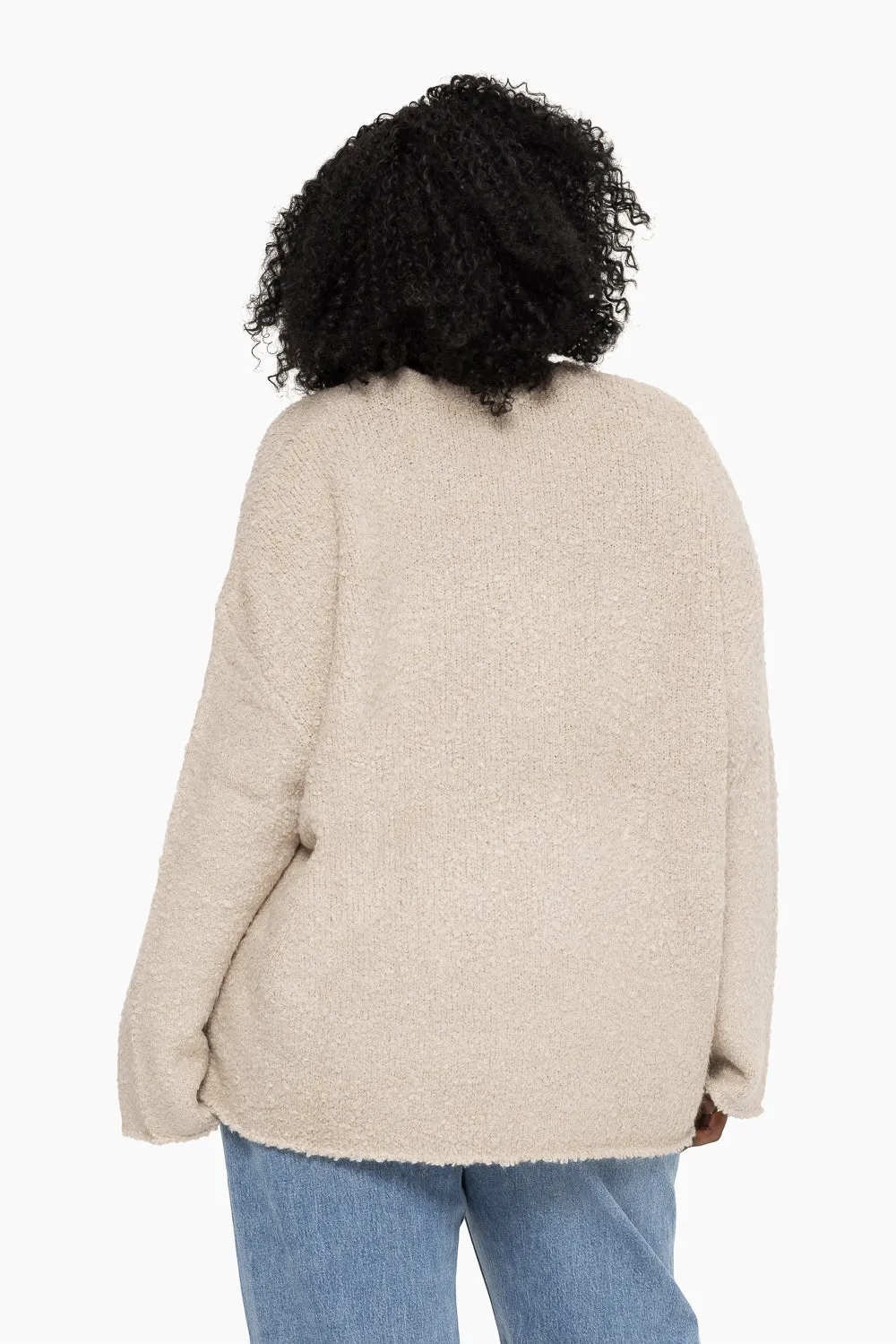 BOUCLÉ OVERSIZED CREWNECK SWEATER - OAT sold by SETactive product image thumbnail 5