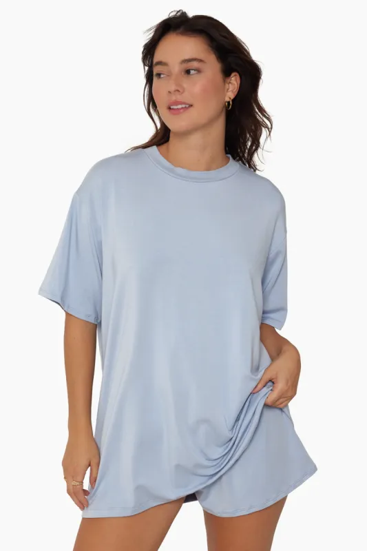 SLEEP JERSEY OVERSIZED BOYFRIEND SLEEP TEE - WISH sold by SETactive