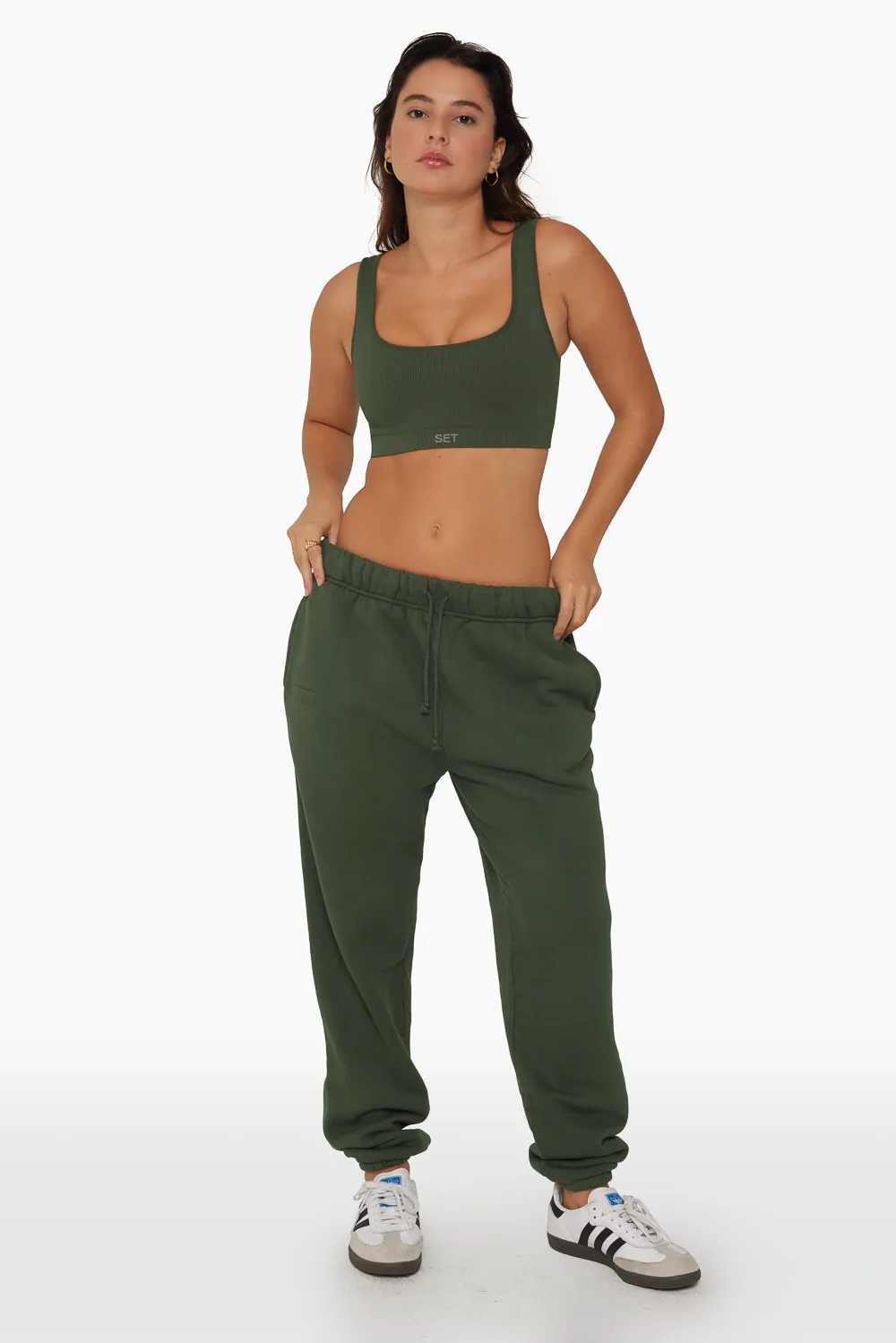 HEAVYWEIGHT SWEATS DRAWSTRING SWEATPANTS - WILLOW sold by SETactive product image thumbnail 2