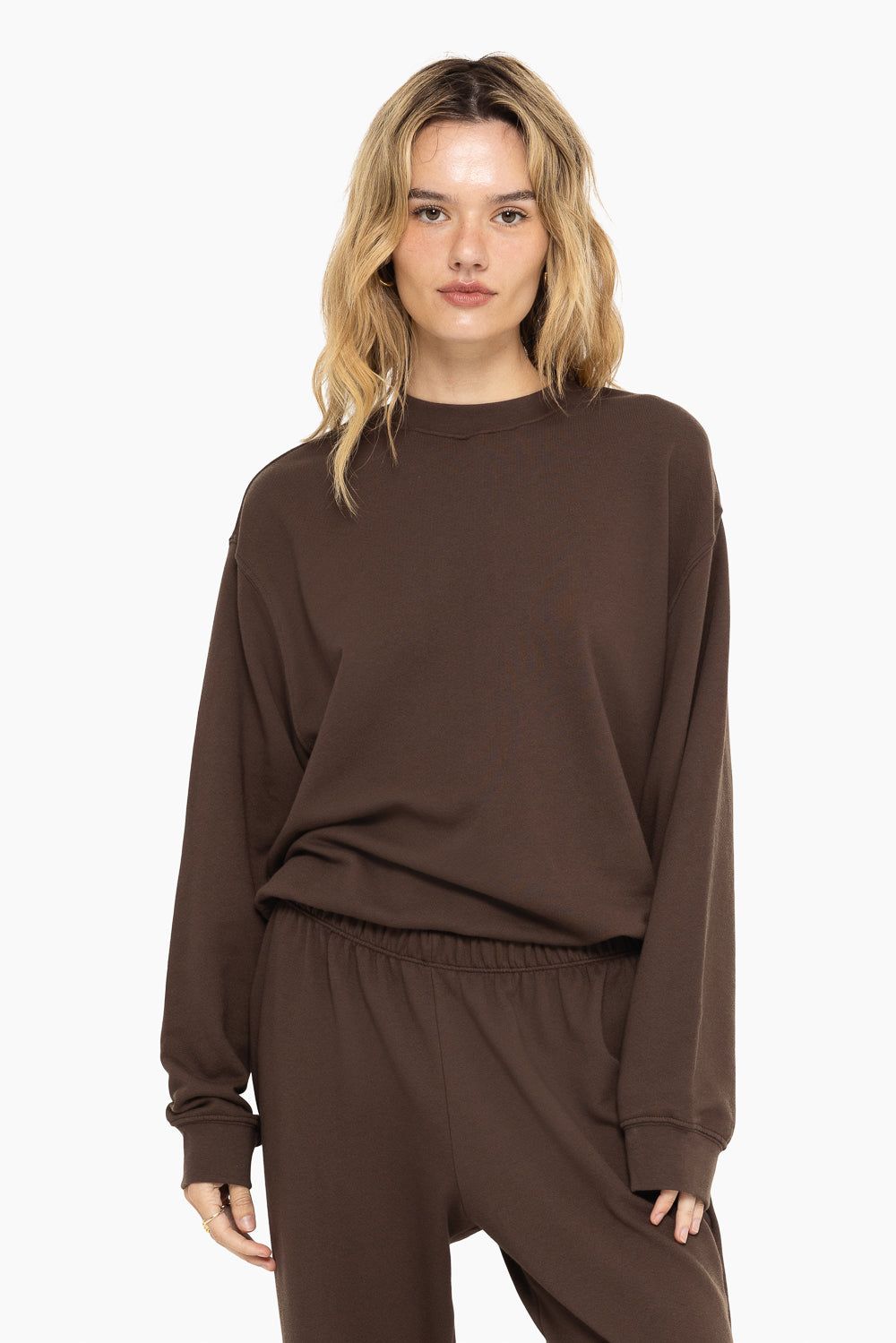 LIGHTWEIGHT SWEATS CLASSIC CREWNECK - CLOVE sold by SETactive