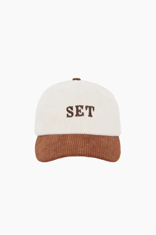 CONTRAST CORDUROY HAT - BARK sold by SETactive