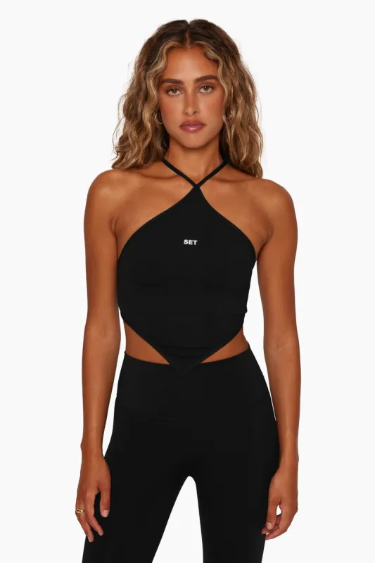 SPORTBODY® HALTER CROSS BRA - ONYX sold by SETactive