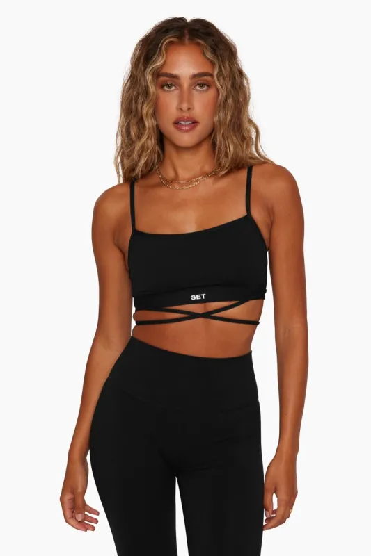 SPORTBODY® CROSS TIE BRA - ONYX sold by SETactive