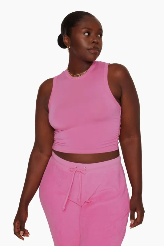 COTTON JERSEY HIGH NECK TANK - PUCKER sold by SETactive