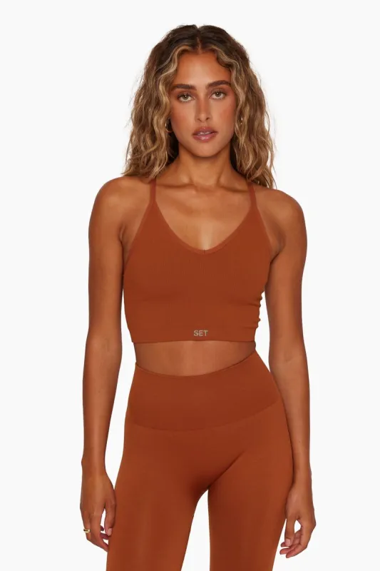 SCULPTFLEX® RIBBED V BRA - VINTAGE sold by SETactive