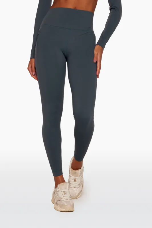 LUXFORM® ZIP POCKET LEGGINGS - INK sold by SETactive