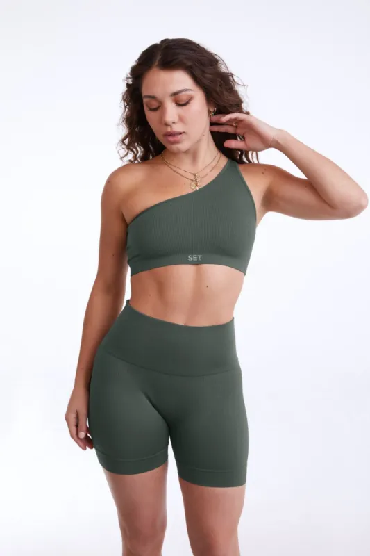 SCULPTFLEX® RIBBED ONE SHOULDER BRA - VEGAS sold by SETactive