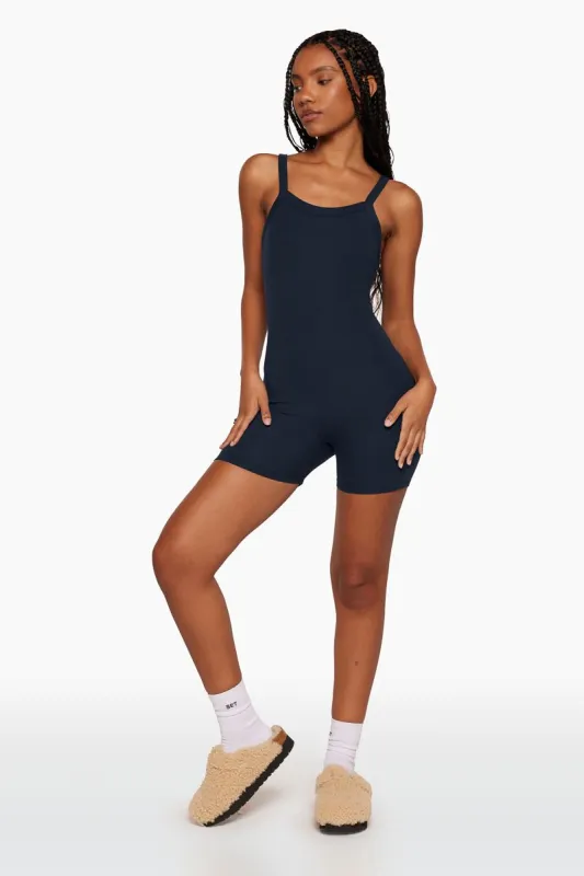 RIBBED SCOOP ROMPER - OXFORD sold by SETactive
