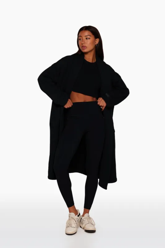 LONGLINE SWEATS CARDIGAN - ONYX sold by SETactive