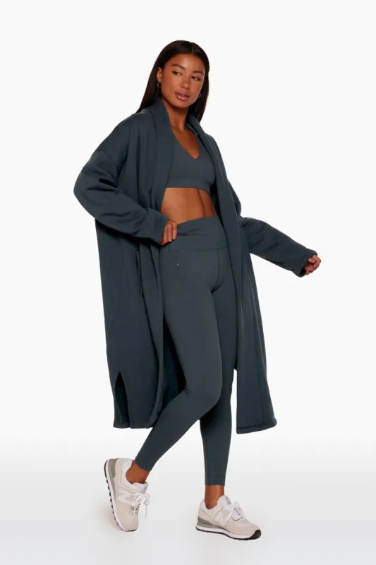 LONGLINE SWEATS CARDIGAN - INK sold by SETactive