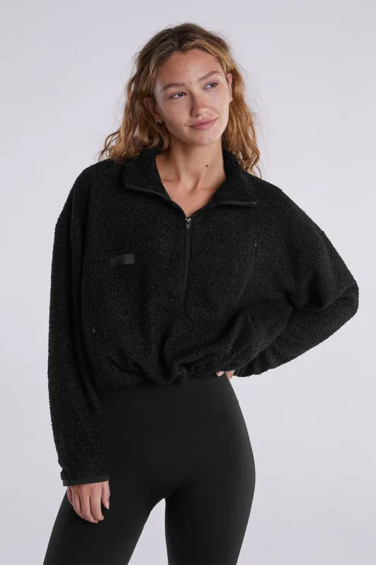 FLEECE HALF ZIP PULLOVER - ONYX sold by SETactive